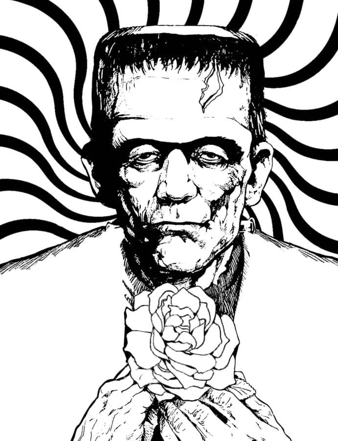 Coloriage Frankenstein Réaliste