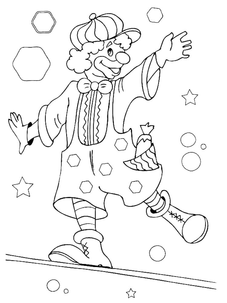 Garçon Clown coloring page