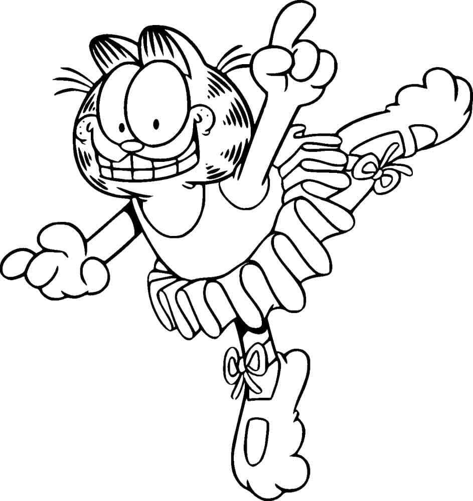 Garfield Ballerine coloring page