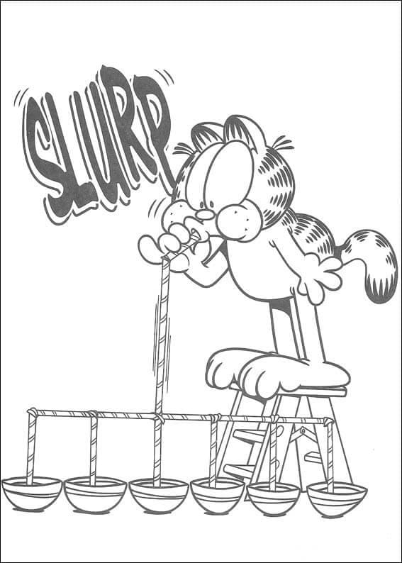 Coloriage Garfield Imprimable
