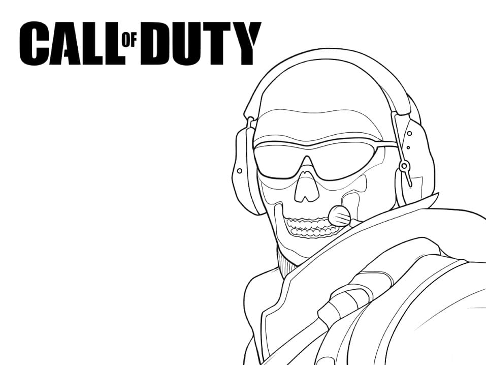 Coloriage Ghost de Call of Duty