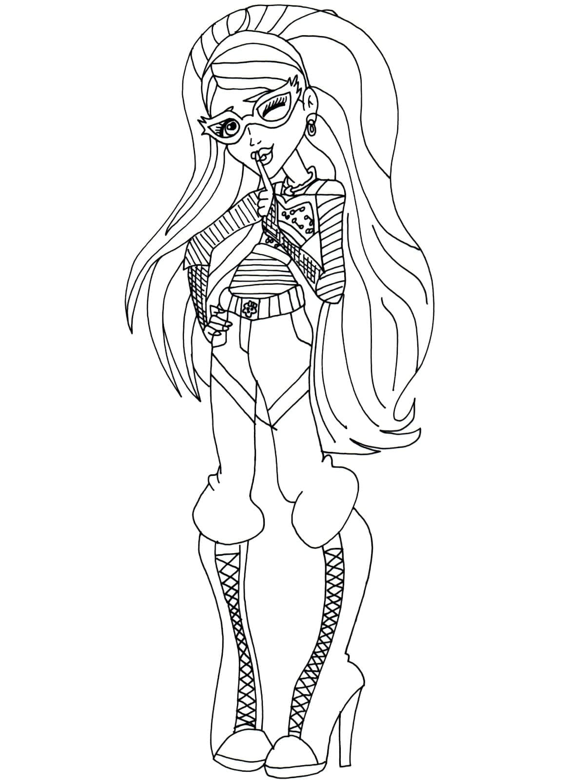 Coloriage Ghoulia Yelps Monster High