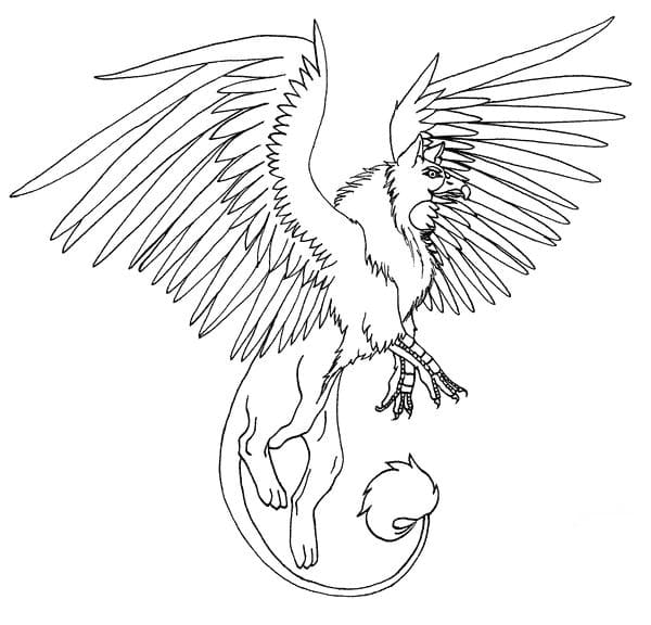 Griffon Volant coloring page