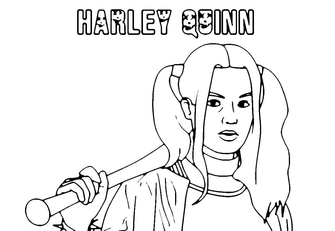 Coloriage Harley Quinn dans Suicide Squad