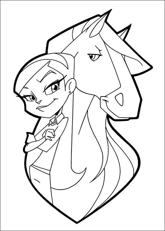 Horseland Chloé et Chili coloring page