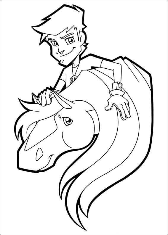 Horseland Fred et Tango coloring page