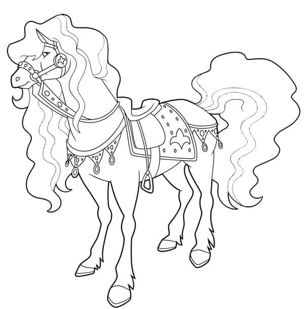 Coloriage Horseland Scarlet