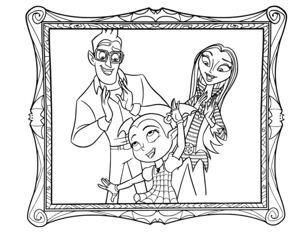 Coloriage Image de la Famille Vampirina