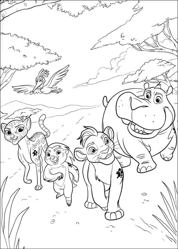 Image de La Garde Du Roi Lion coloring page