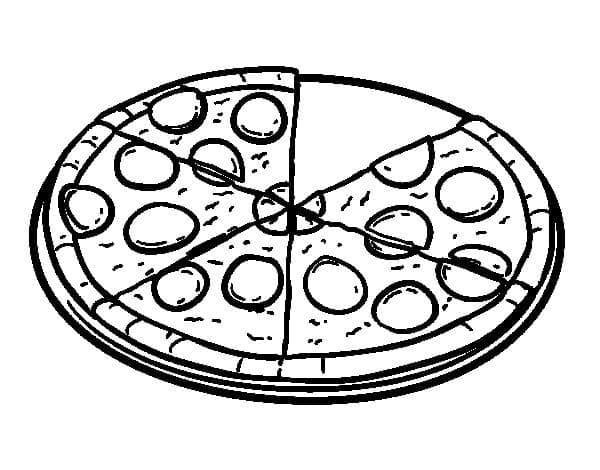 Coloriage Image de la Pizza