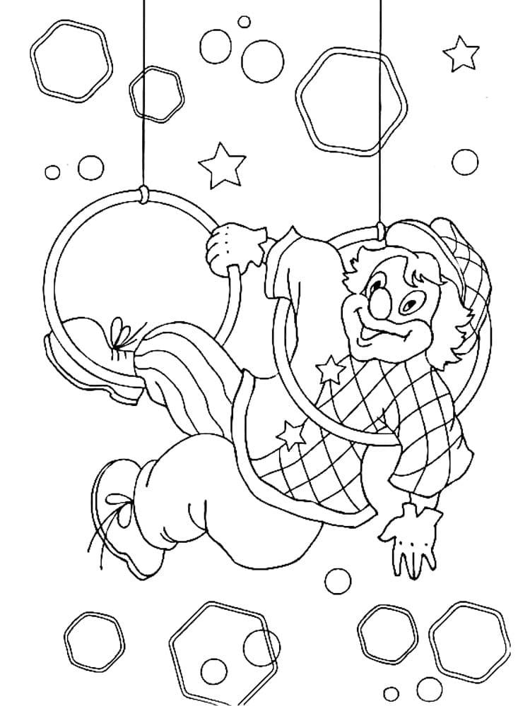 Incroyable Clown coloring page