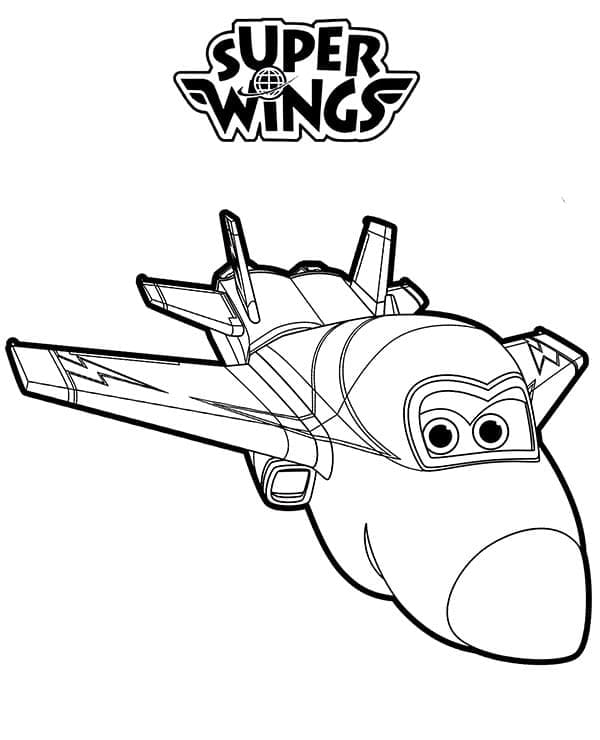 Jerome dans Super Wings coloring page