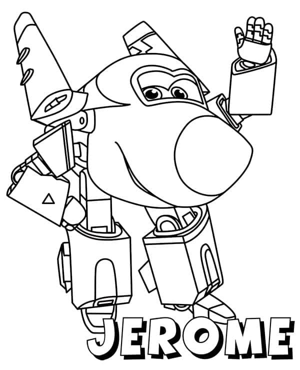 Jerome Super Wings coloring page