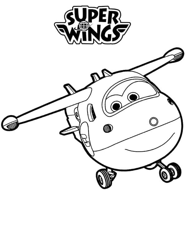 Jett dans Super Wings coloring page