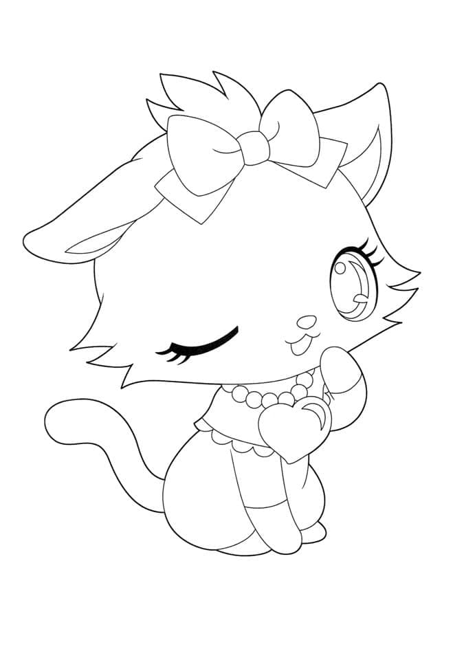 Jewelpet Diana coloring page