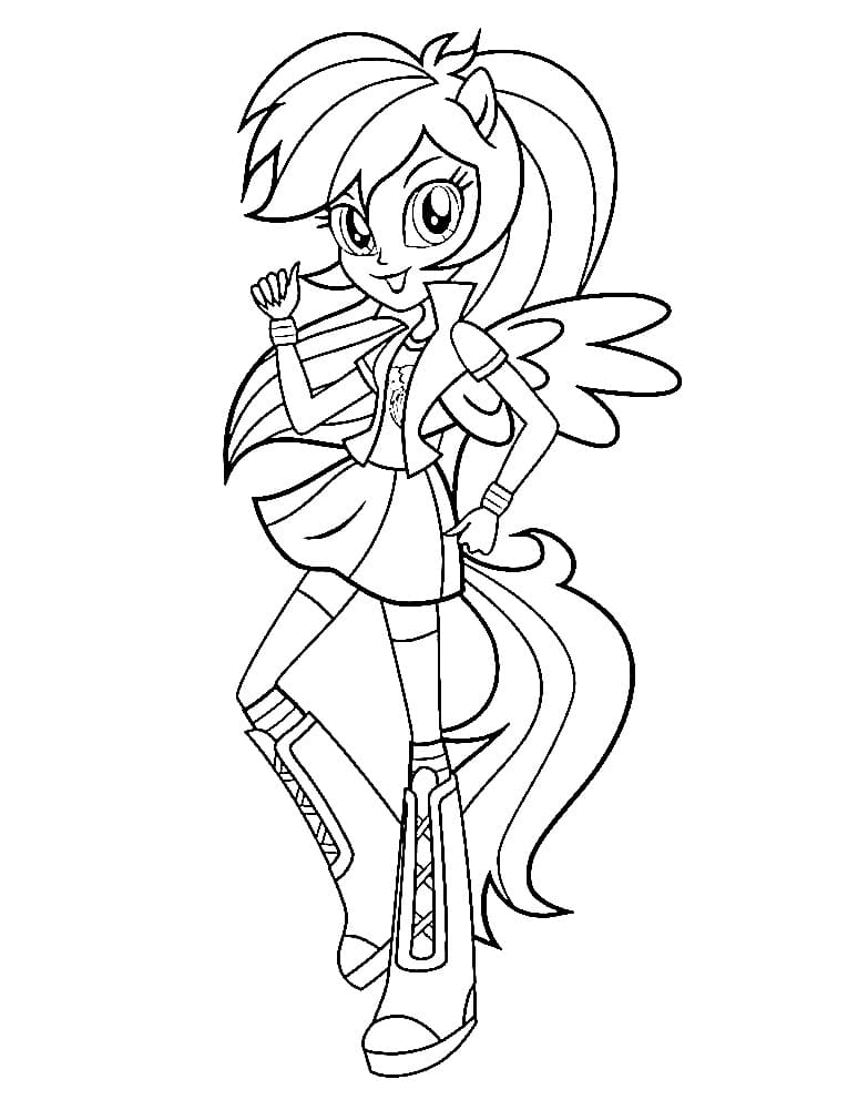 Jolie Equestria Girls coloring page