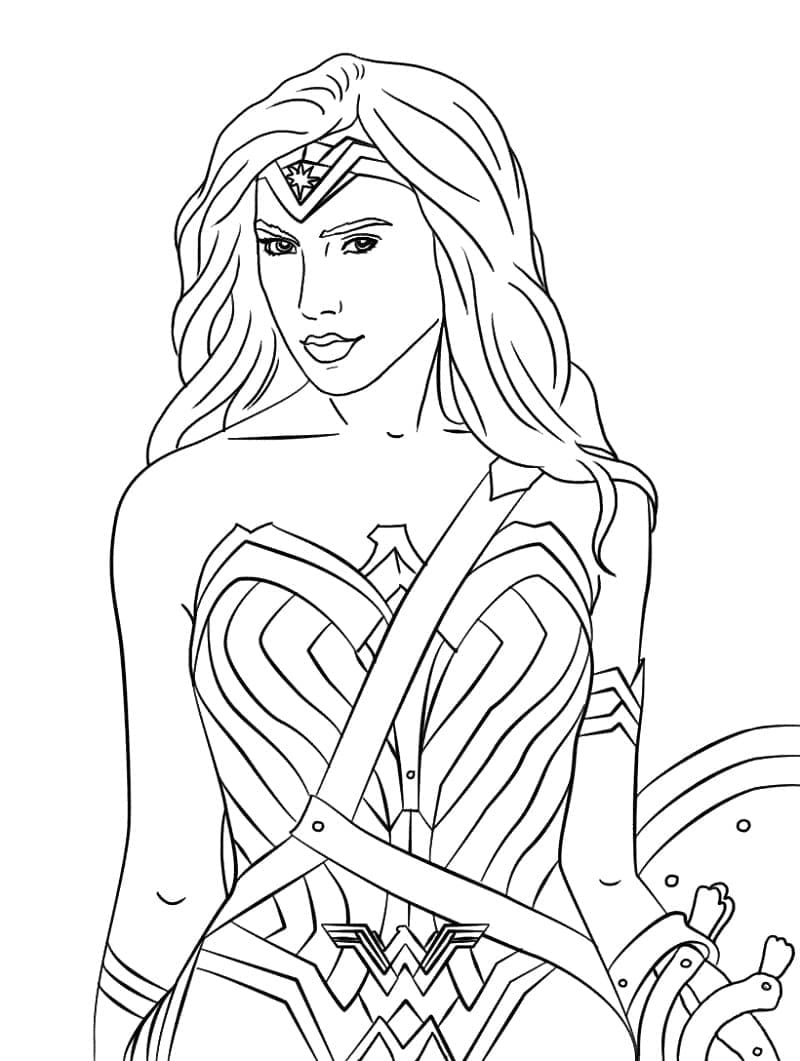 Jolie Wonder Woman coloring page