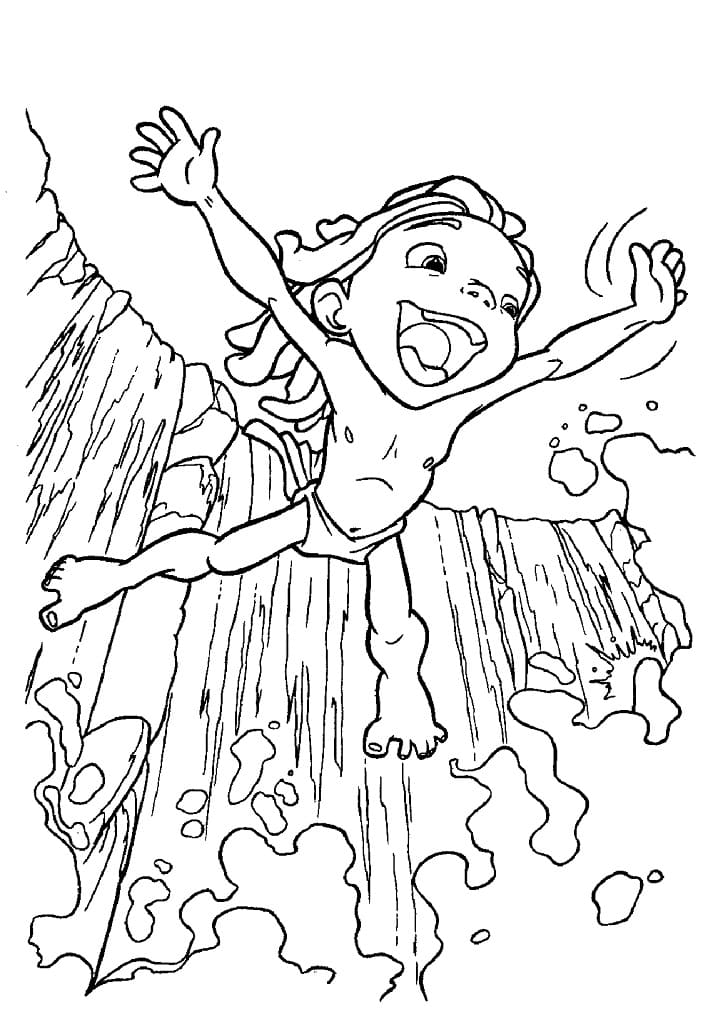Joyeux Tarzan coloring page