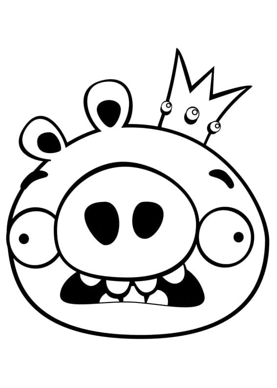 Coloriage King Pig de Angry Birds