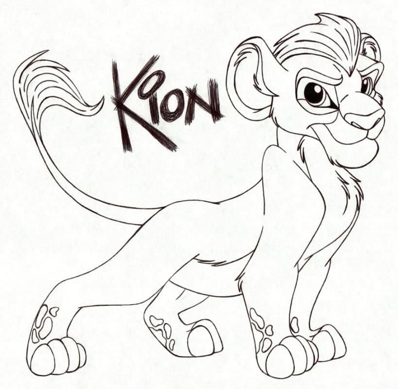 Coloriage Kion La Garde Du Roi Lion