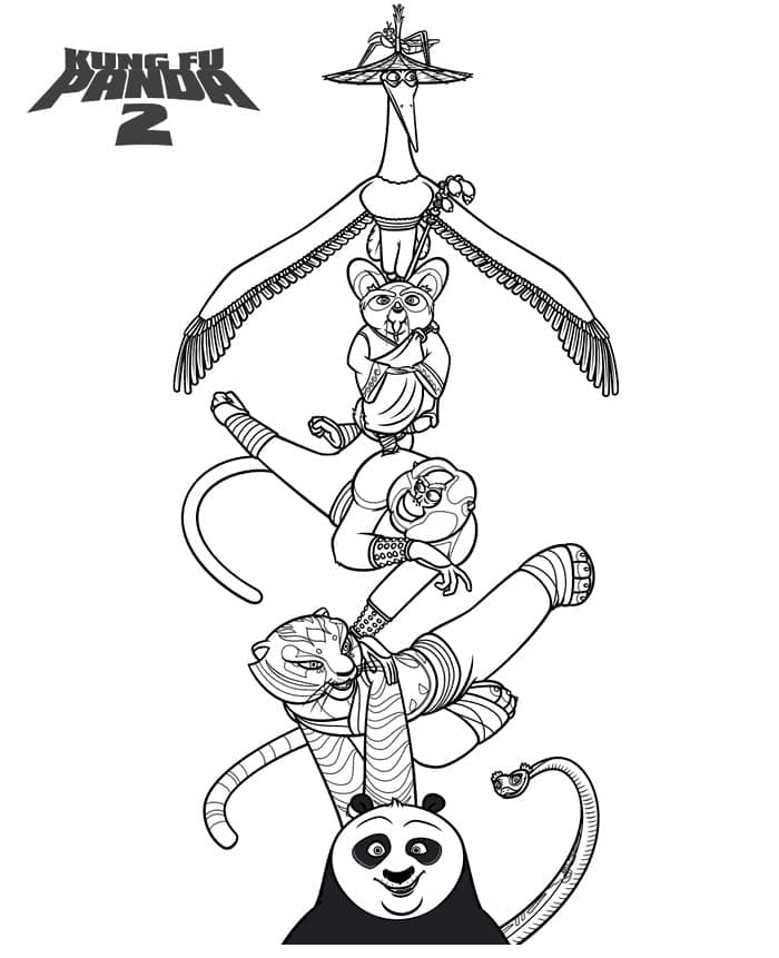 Kung Fu Panda 2 Imprimable coloring page