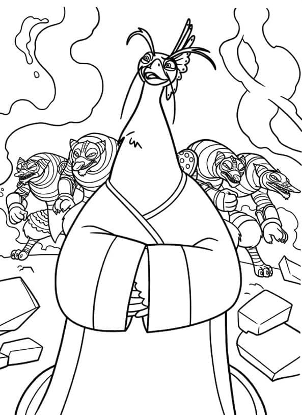 Kung Fu Panda 2 Seigneur Shen coloring page