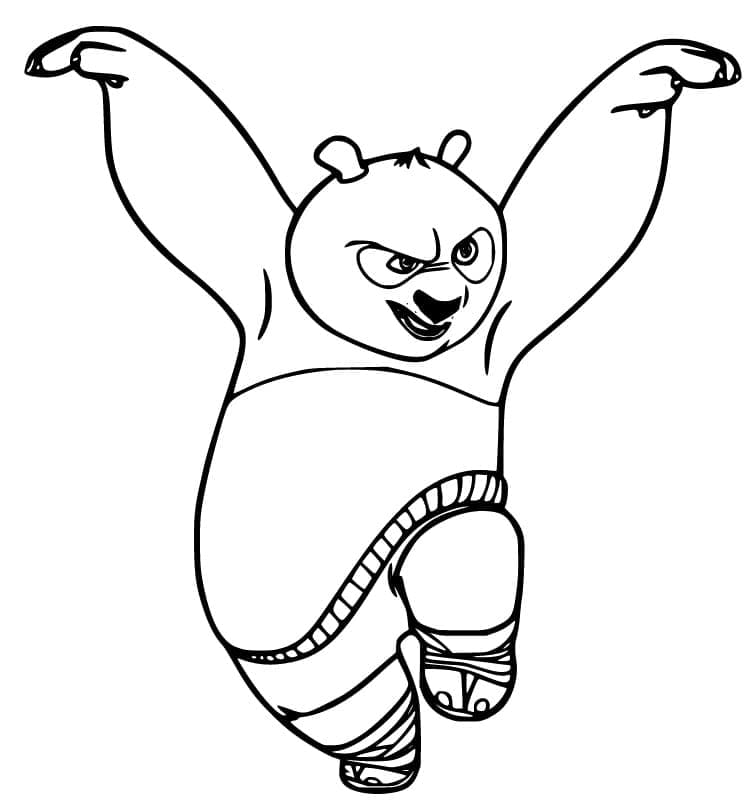 Kung Fu Panda Guerrier Dragon coloring page