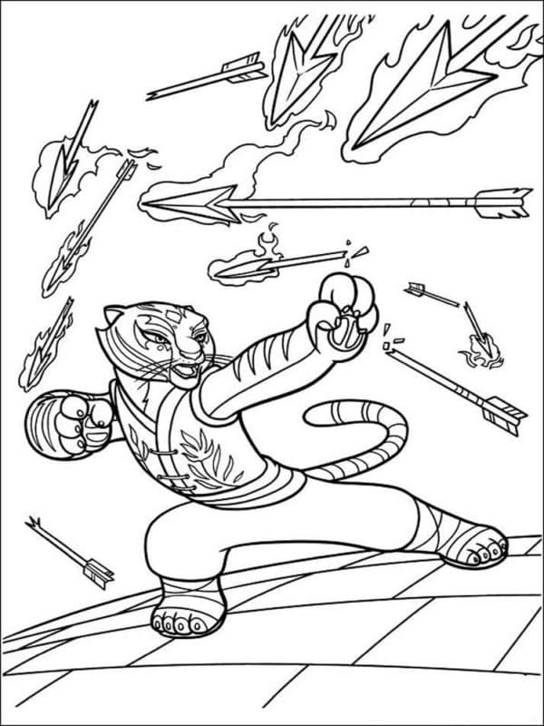 Kung Fu Panda Maître Tigresse coloring page