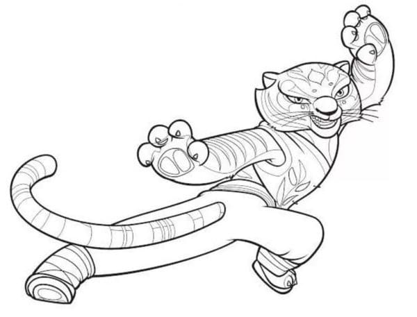 Kung Fu Panda Tigresse coloring page