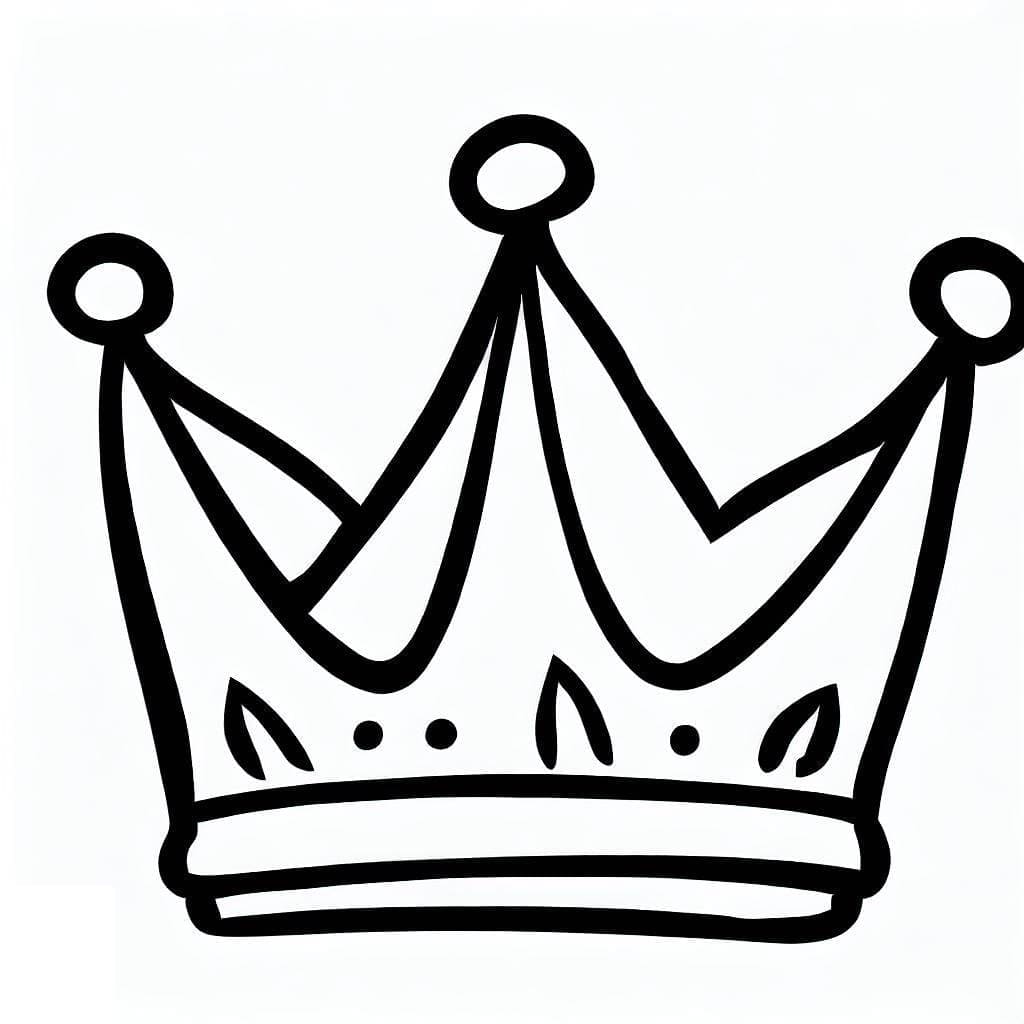 Coloriage facile d'une couronne de roi