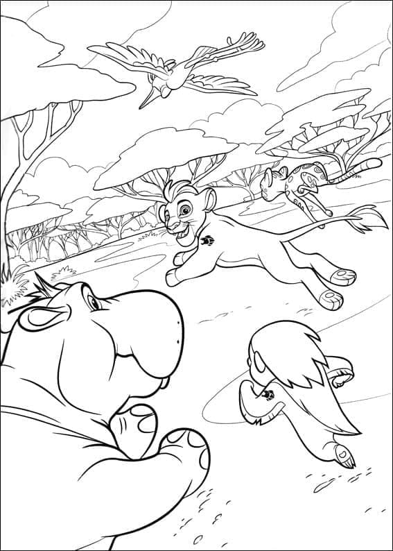 La Garde Du Roi Lion Gratuit coloring page
