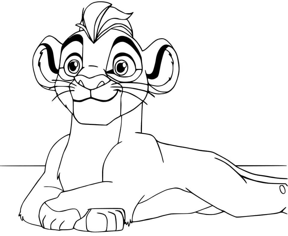La Garde Du Roi Lion Kion coloring page