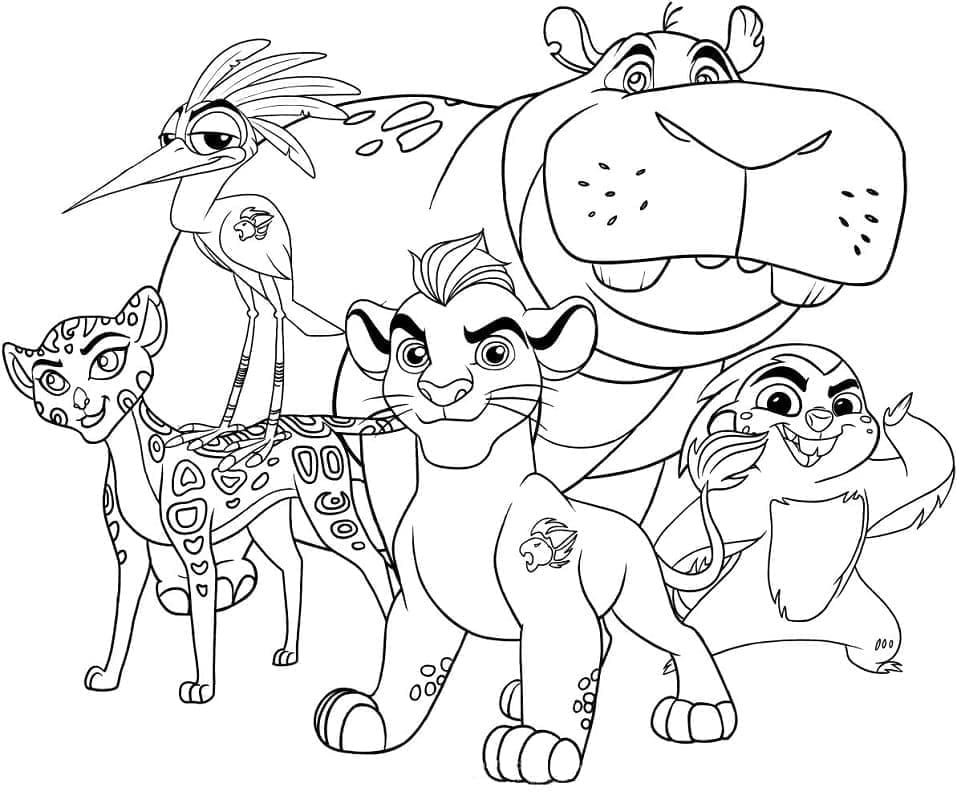 La Garde Du Roi Lion Pour Enfants coloring page
