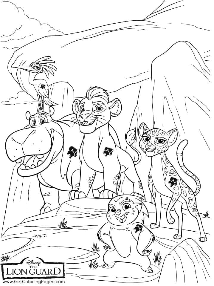 La Garde Du Roi Lion Pour les Enfants coloring page