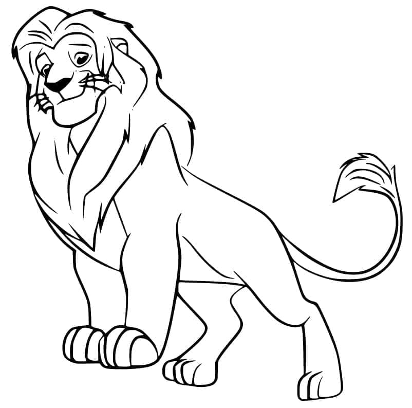 Coloriage La Garde Du Roi Lion Simba