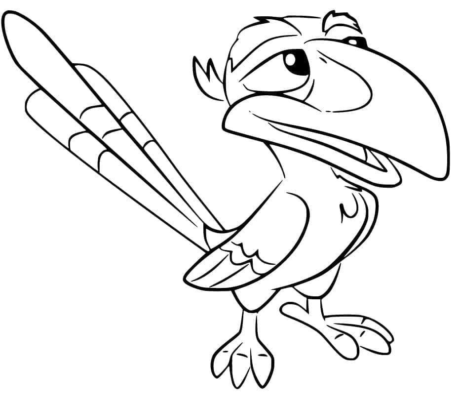 La Garde Du Roi Lion Zazu coloring page