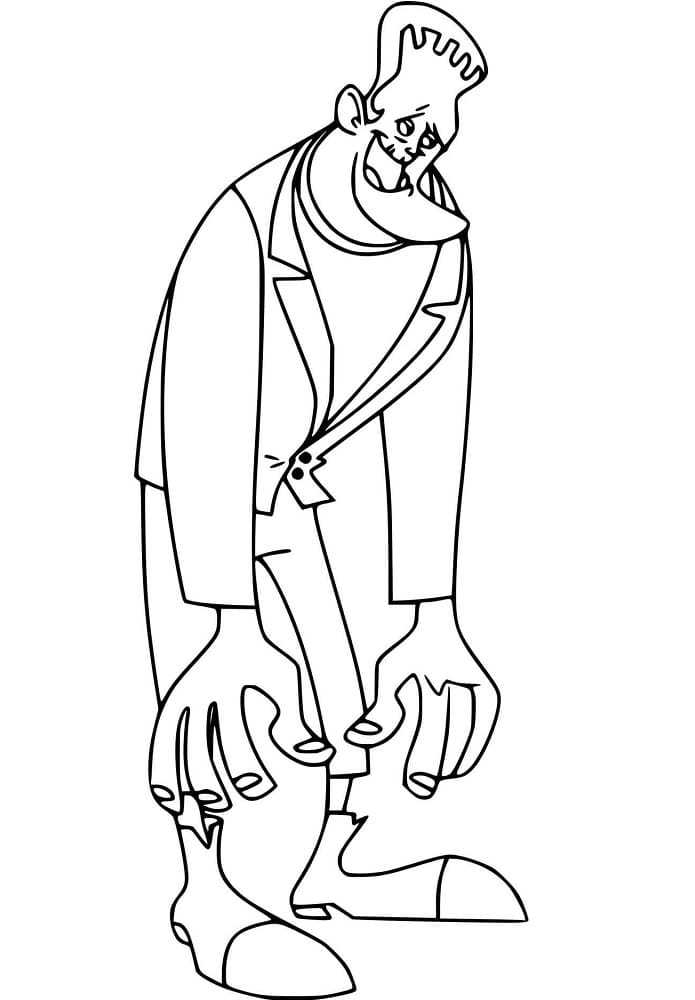 Le Monstre de Frankenstein coloring page