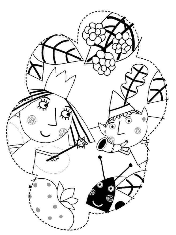 Le Petit Royaume De Ben Et Holly Gratuit Pour les Enfants coloring page