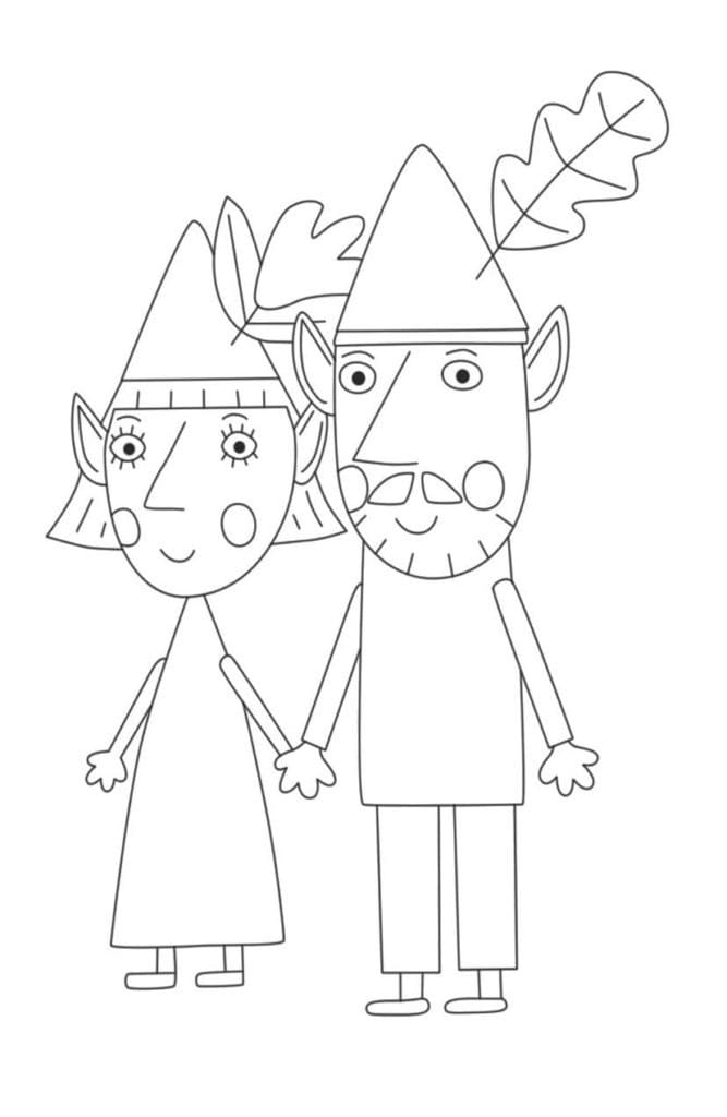 Coloriage Le Petit Royaume De Ben Et Holly Pour Enfants