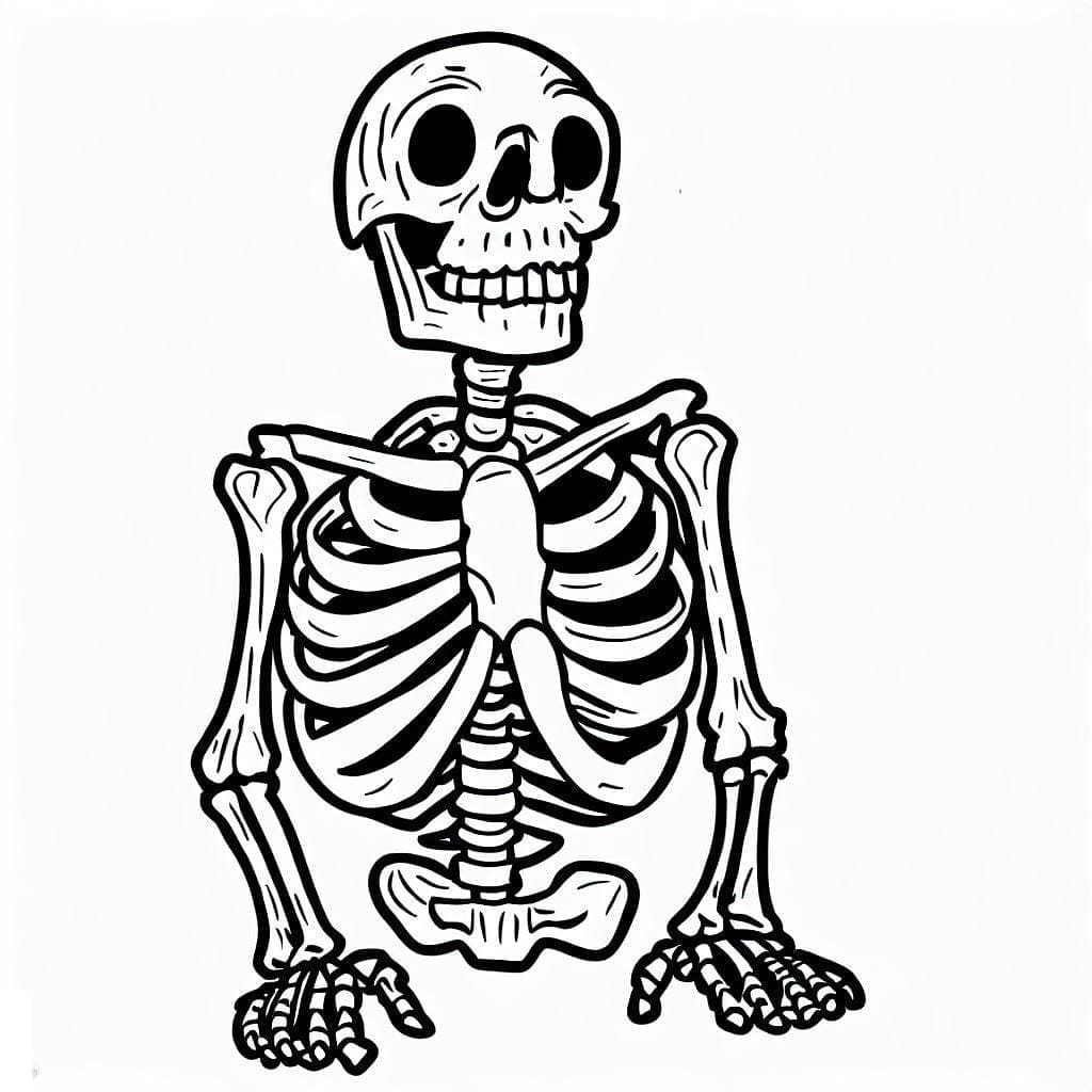Le Squelette coloring page