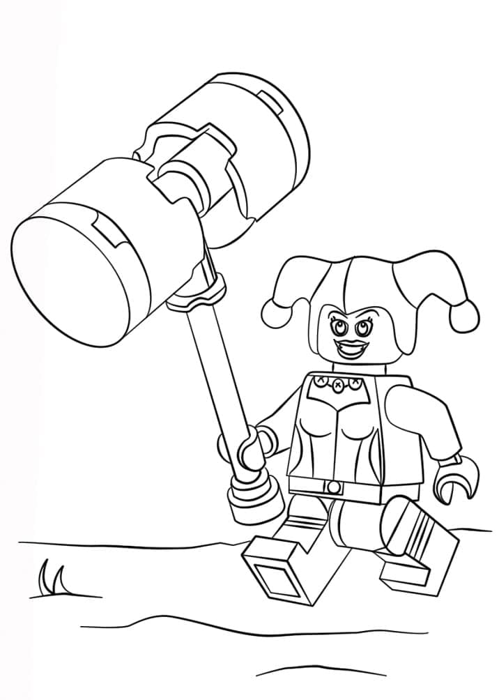 Coloriage Lego Harley Quinn