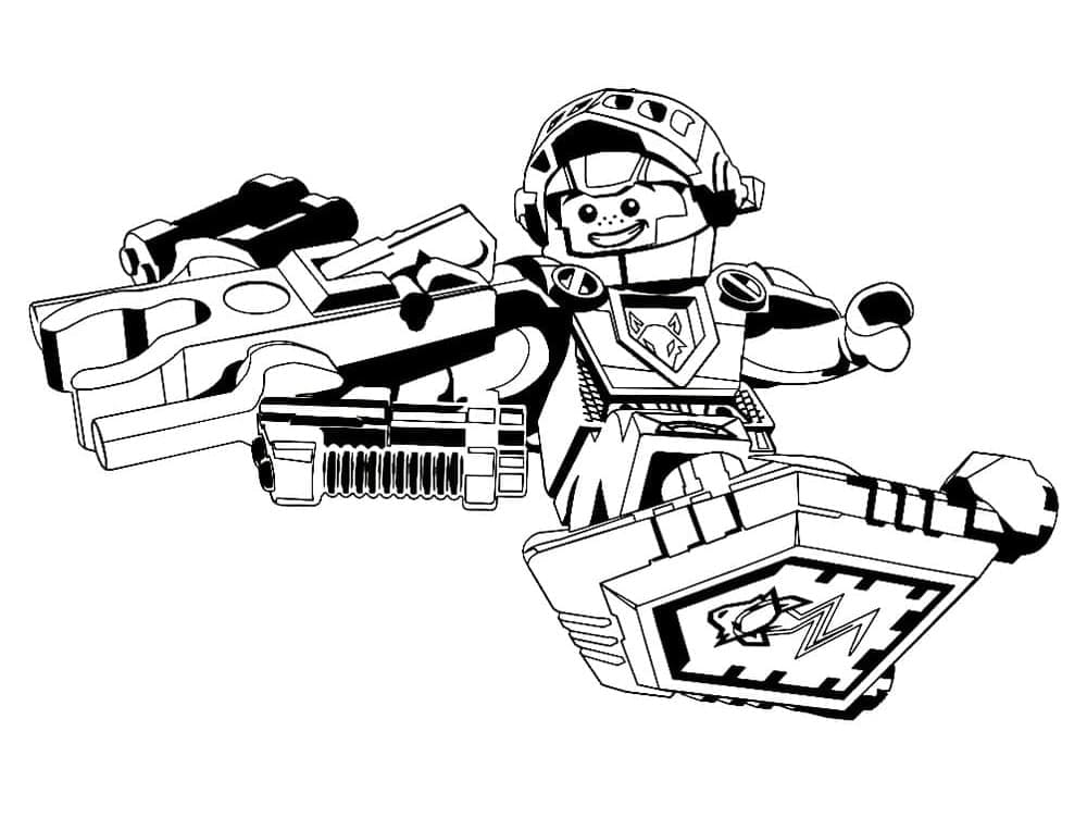 Lego Nexo Knights Aaron coloring page