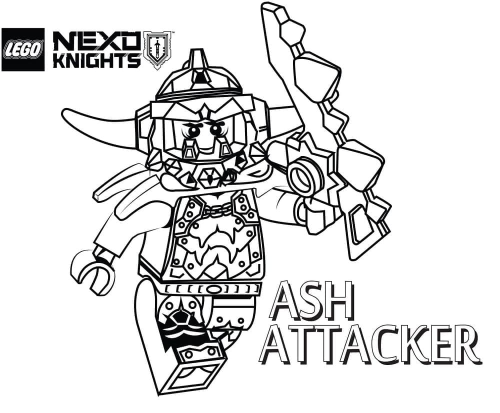 Lego Nexo Knights Ash coloring page
