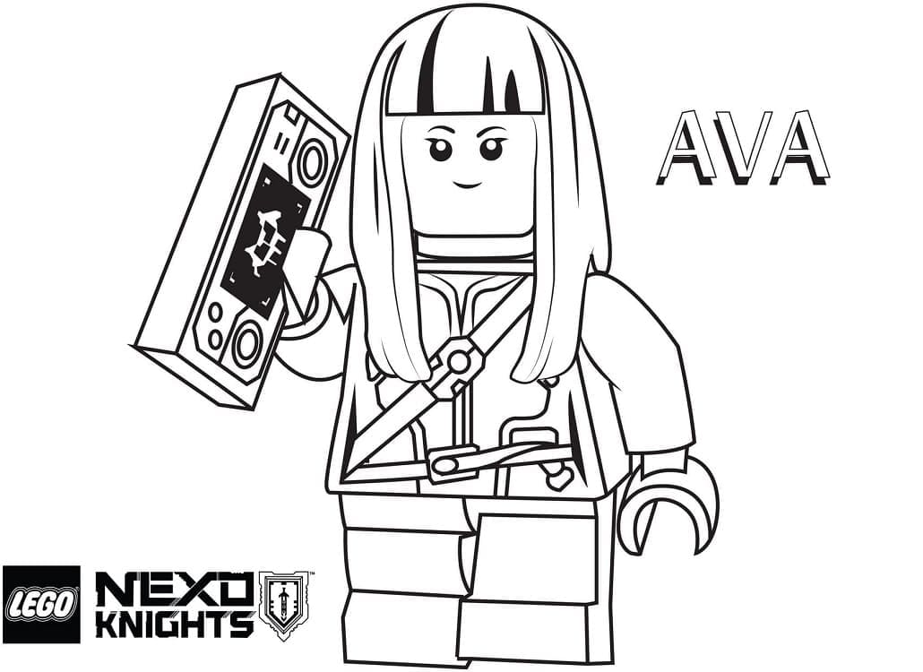 Coloriage Lego Nexo Knights Ava