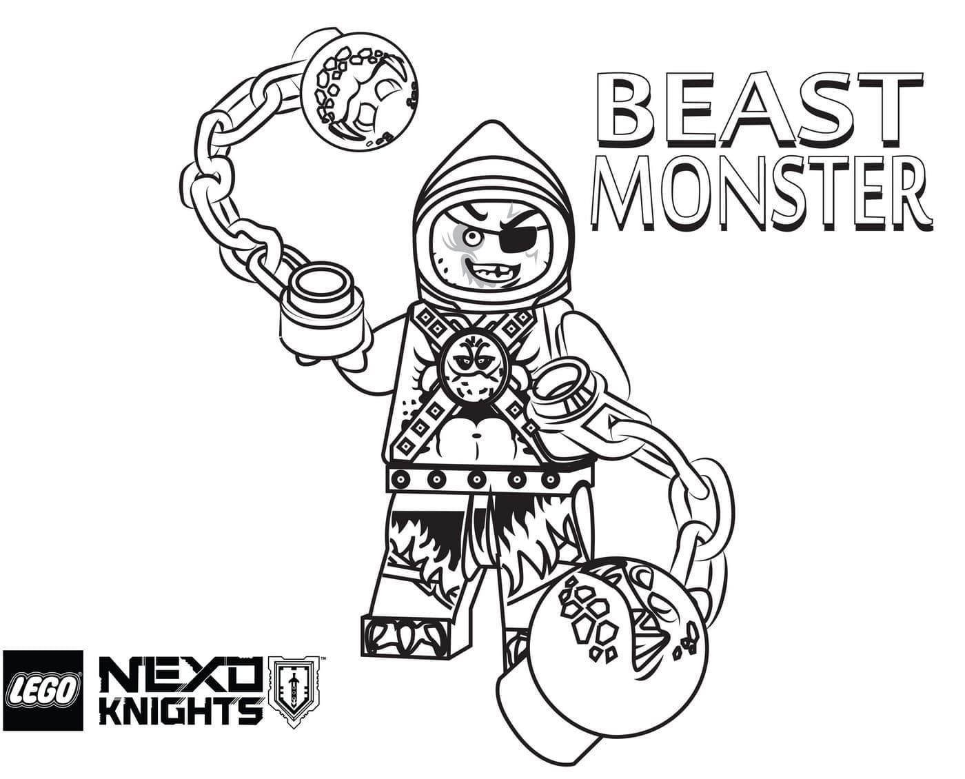 Lego Nexo Knights Beast Monster coloring page