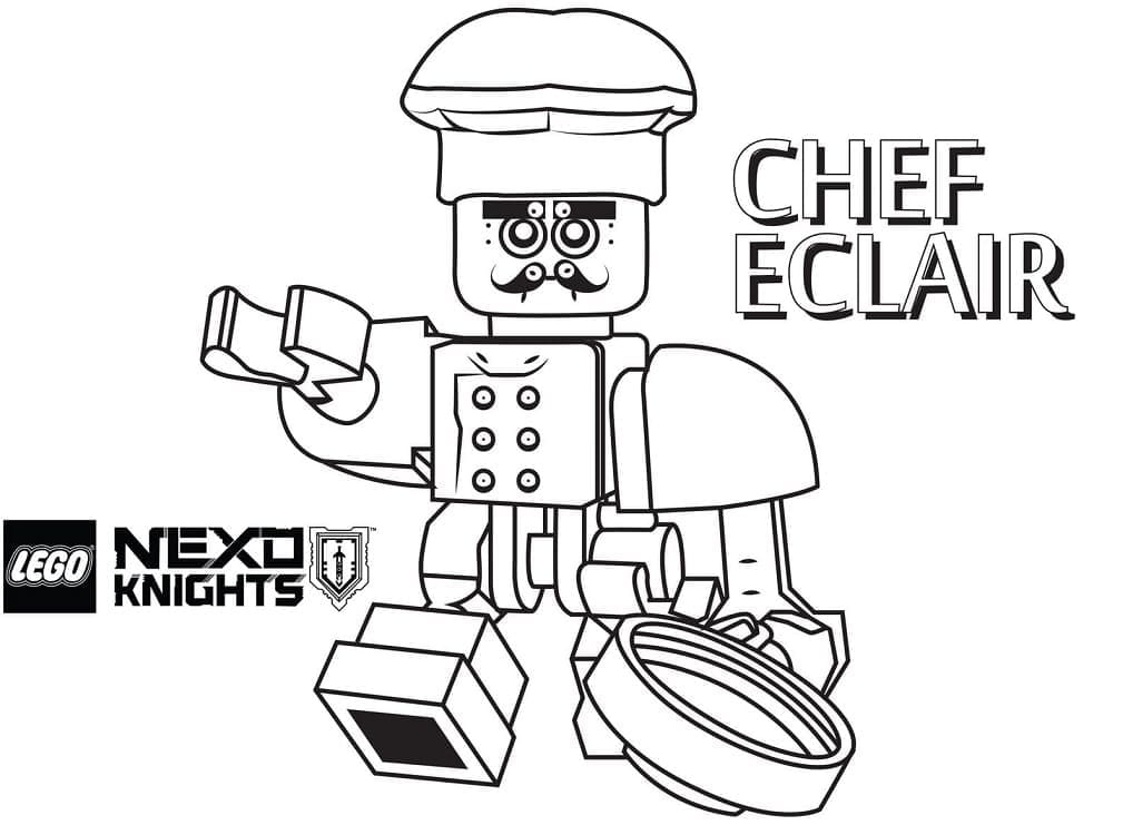 Lego Nexo Knights Chef Eclair coloring page