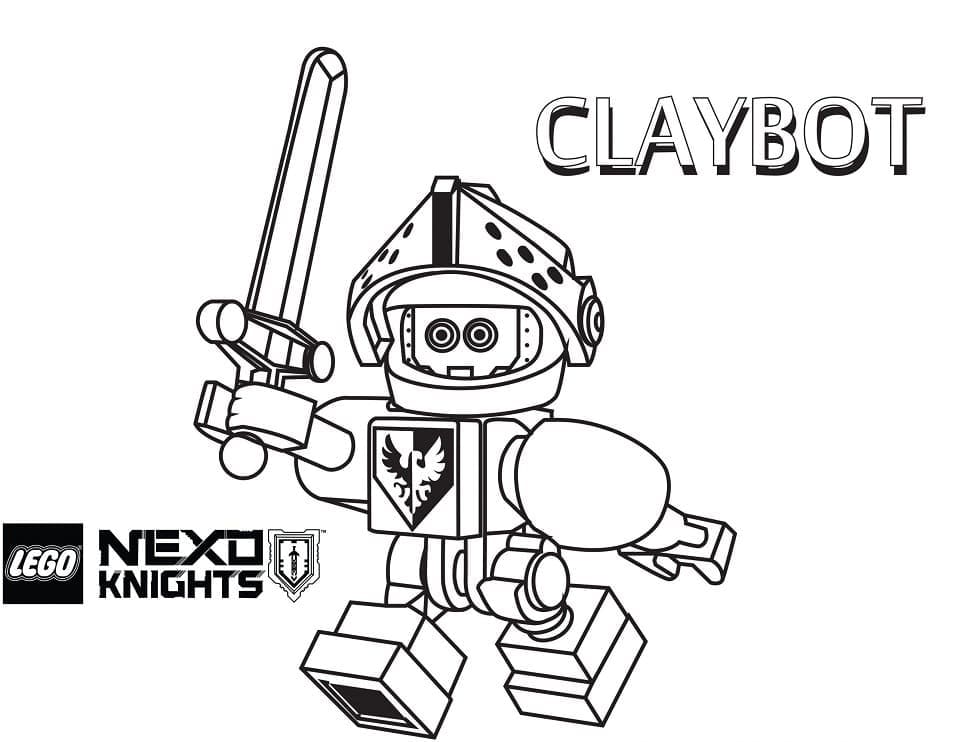 Lego Nexo Knights Claybot coloring page
