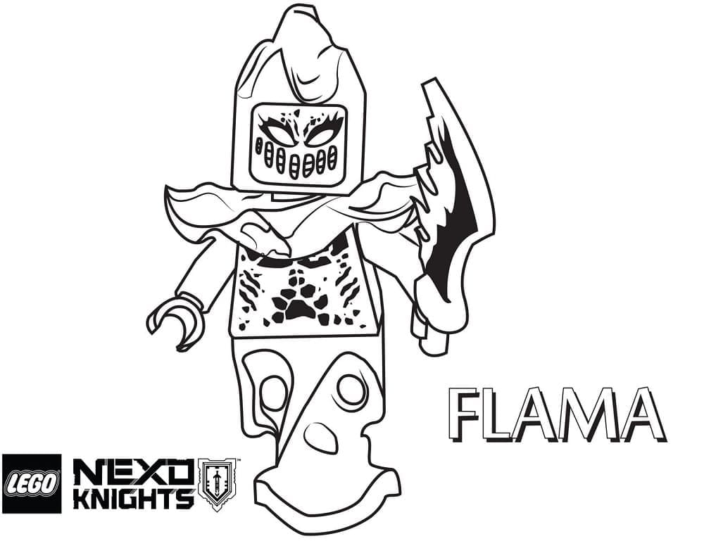 Coloriage Lego Nexo Knights Flama
