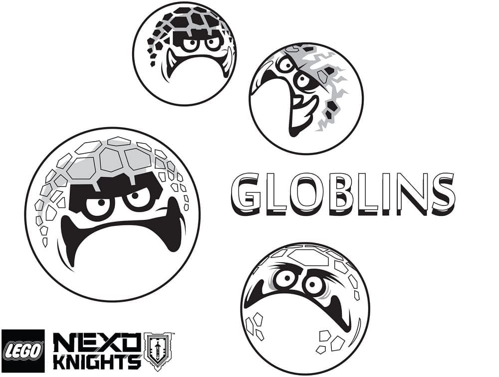 Lego Nexo Knights Globlins coloring page