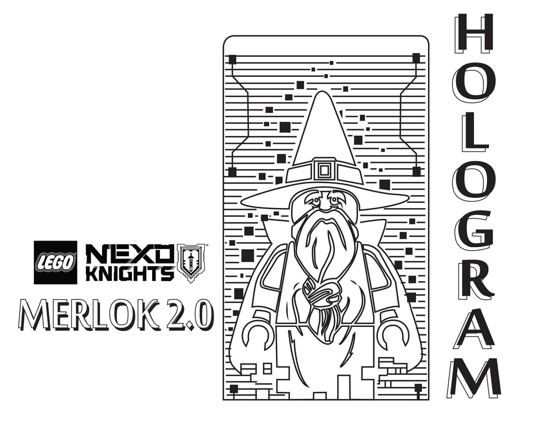 Lego Nexo Knights Hologram coloring page